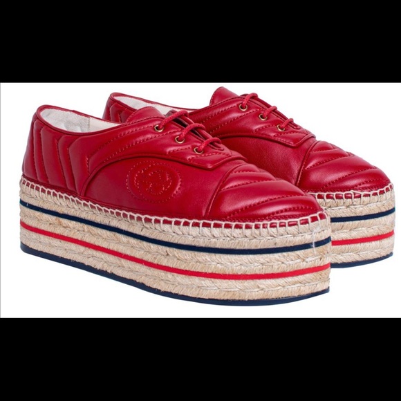 Gucci platform espadrilles, Red and so comfy - Picture 3 of 8